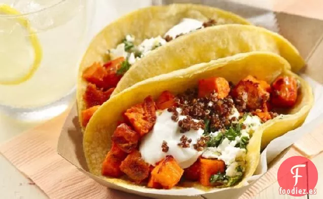 Tacos de Batata Asada Harissa sin Gluten
