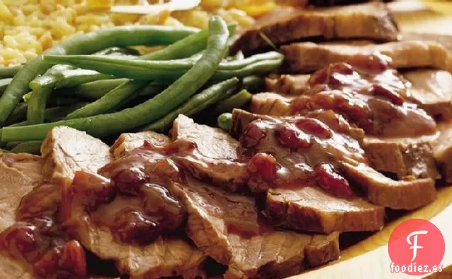 Asado de Cerdo de Cocción Lenta con Arándanos