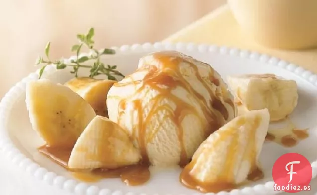 Plátanos Foster con Helado