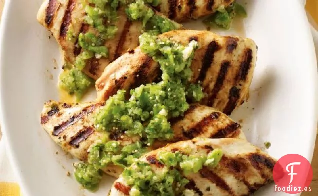 Salsa Verde de Pollo a la Parrilla