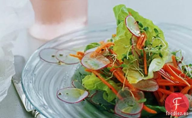 Lechuga Butterhead Y Ensalada De Verduras De Primavera