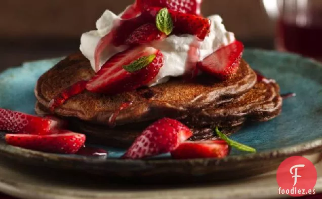 Tortitas de Fresa con Doble Chocolate