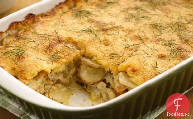 Pollo-Hinojo-Patata Gratinado