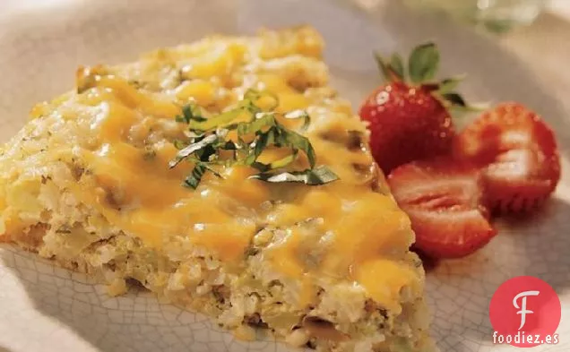 Horneado de Arroz y Huevo con Queso