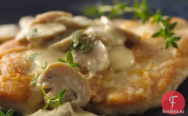 Pollo Dijon Sofocado en Champiñones