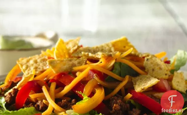 Ensalada de Tacos de Fajita de Carne Molida