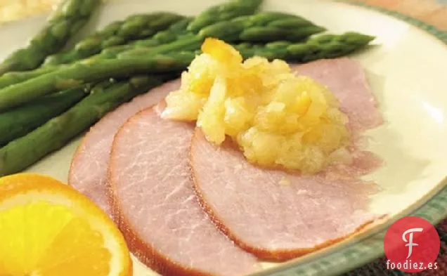 Jamón Glaseado de Piña y Naranja de Cocción Lenta
