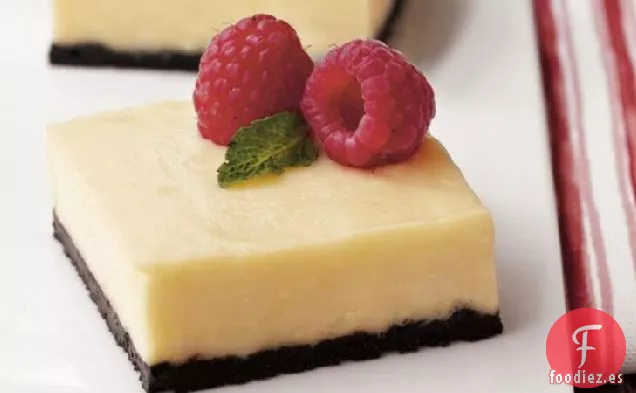 Barras de Tarta de Queso con Chocolate Blanco