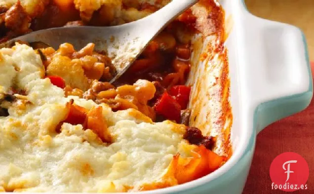 Tres Lasaña de Salchichas y Queso