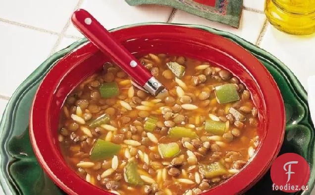 Estofado de Lentejas y Pasta de Cocción Lenta