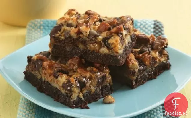 Barras de Brownie de Seis Capas