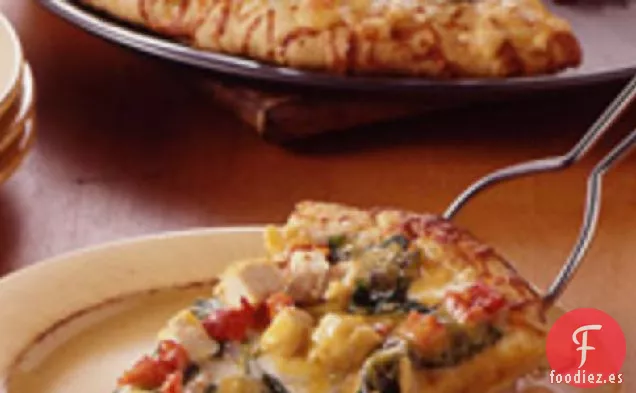 Pizza Doble de Queso, Espinacas y Pollo
