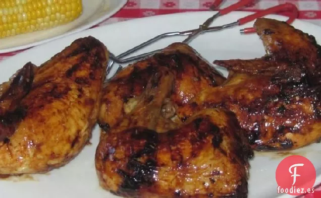Pollo a la Parrilla Glaseado con Bourbon