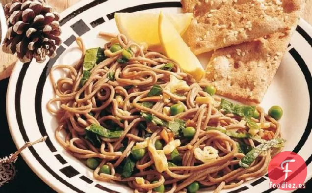 Fideos Soba con Salsa de Jengibre