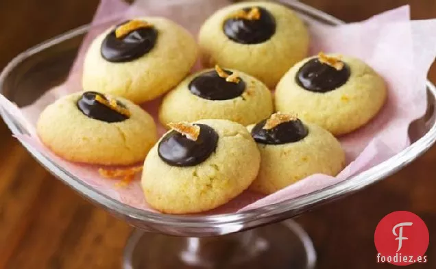 Galletas con Huellas Dactilares de Naranja Rellenas de Trufa