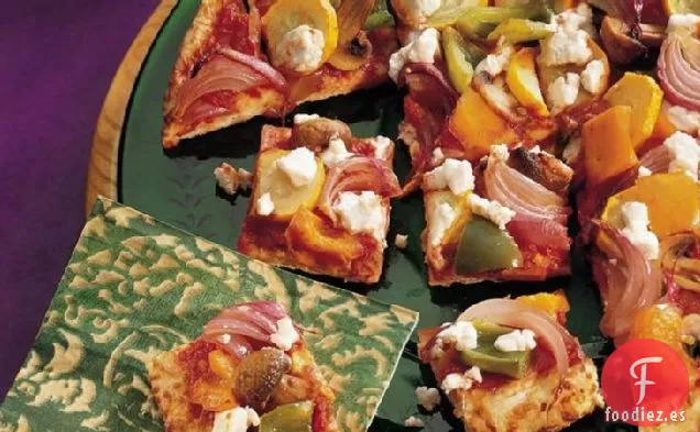 Pizza de Verduras Asadas y Queso de Cabra