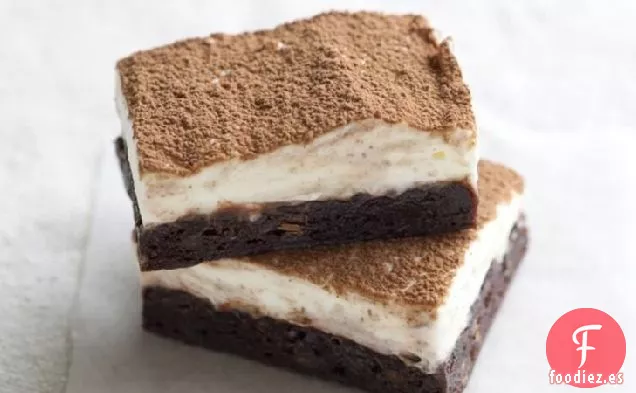 Barras de Brownie de Tiramisú Fáciles