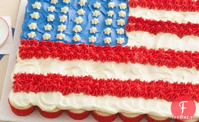 Pastel de Bandera del Cuatro de Julio