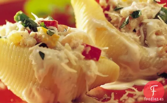 Conchas de Pasta Rellenas de Mariscos