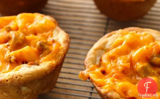 Mini Tartas de Pasta con Chile y Queso