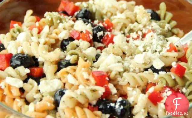 Ensalada de Pasta Roja, Blanca y de Arándanos