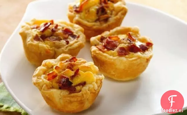 Mini Tazas de Tocino y Queso