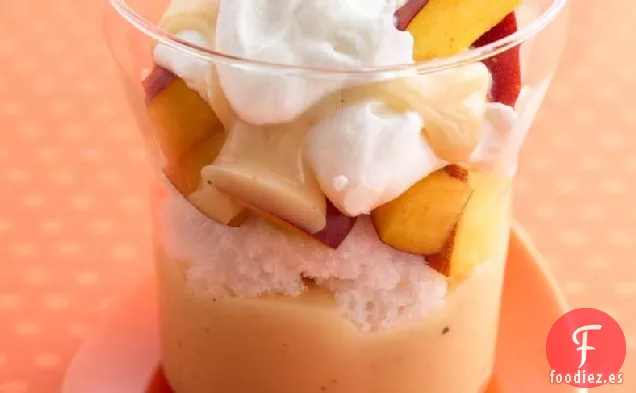 Bagatelas de Chocolate Blanco con Especias y Nectarina