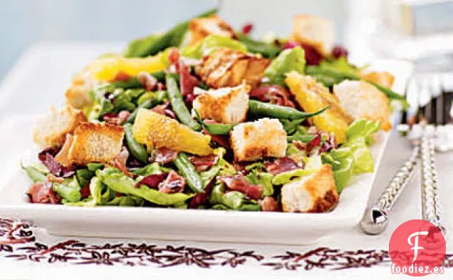 Achicoria, Judías Verdes y Ensalada de Lechuga Dulce