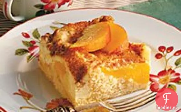 Pastel de Café de Melocotón y Crema Agria