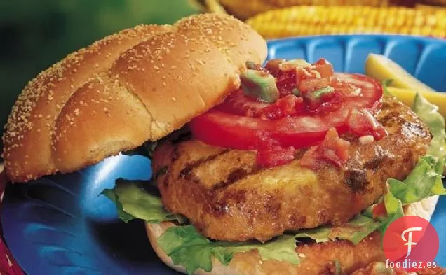 Hamburguesas de Pavo Rellenas de Queso