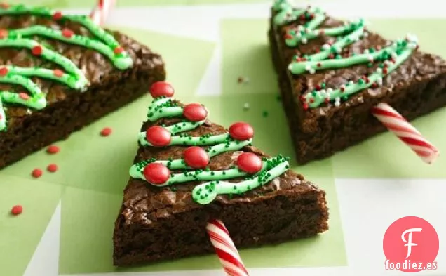 Brownies de Árbol Navideño