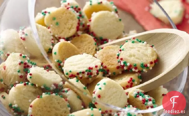 Mini Galletas de Confeti Navideñas