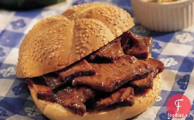 Sándwiches de Carne a la Barbacoa de Cocción Lenta