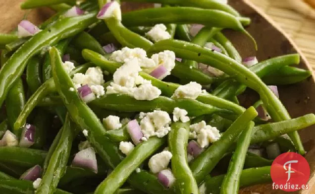 Judías verdes con queso Feta