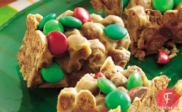 Barras de Cereales de Chocolate Navideño