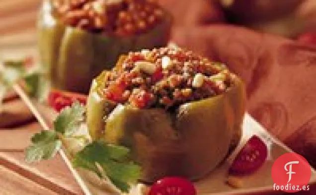 Pimientos rellenos de Cuscús de Cocción Lenta (Cocinar para 2)