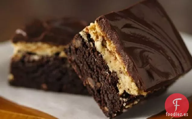 Brownies de Trufa con Mantequilla de Maní Sin Gluten