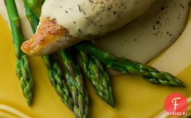 Pollo Con Salsa De Crema De Vino De Mostaza