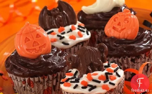 Espeluznantes Cupcakes de Plátano y Dulce de Azúcar