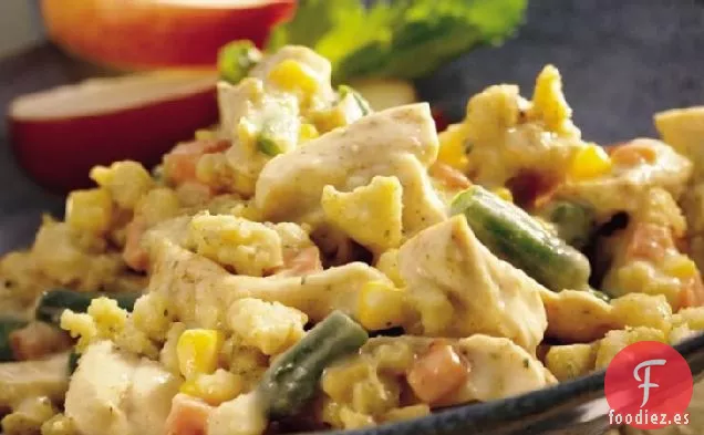 Cazuela de Relleno de Pollo y Pan de Maíz