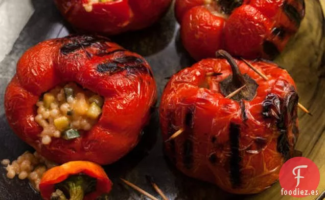 Pimientos Rojos Rellenos Vegetarianos
