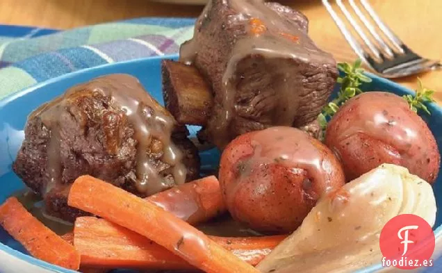 Cena de Costilla Corta de Cocción Lenta