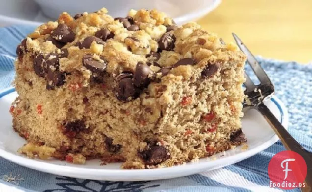 Pastel de Plátano y Zanahoria con Streusel de Chocolate