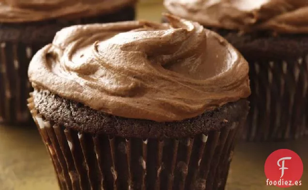 Cupcakes de Chocolate con Crema Agria