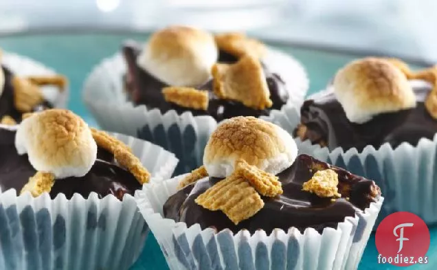 Mini Pasteles de S'mores de Refrigerador