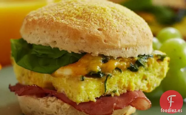 Verduras, Huevos y Galletas de Jamón