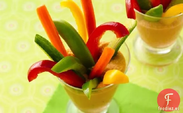 Hummus de Zanahoria con Palitos de Verduras