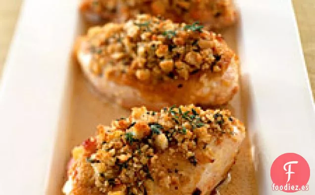 Pechugas de Pollo Crujientes glaseadas con Mostaza