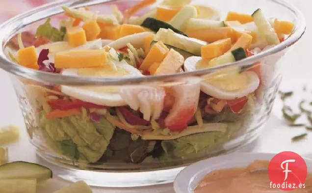Ensaladas de Chef de Mariscos en Capas
