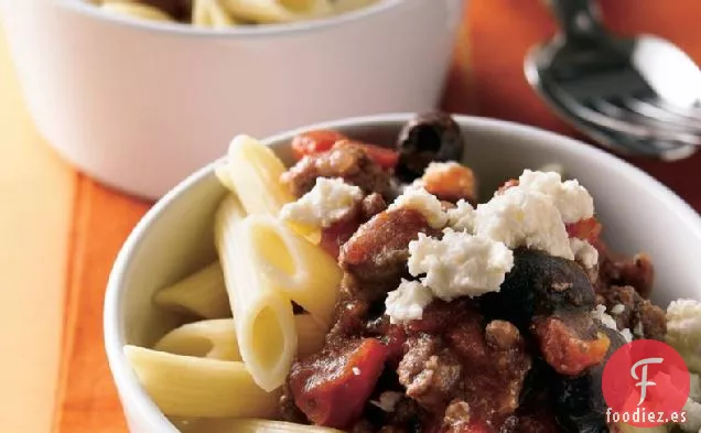 Carne y Pasta al Estilo Griego